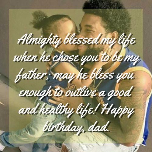 wishing father on his birthday